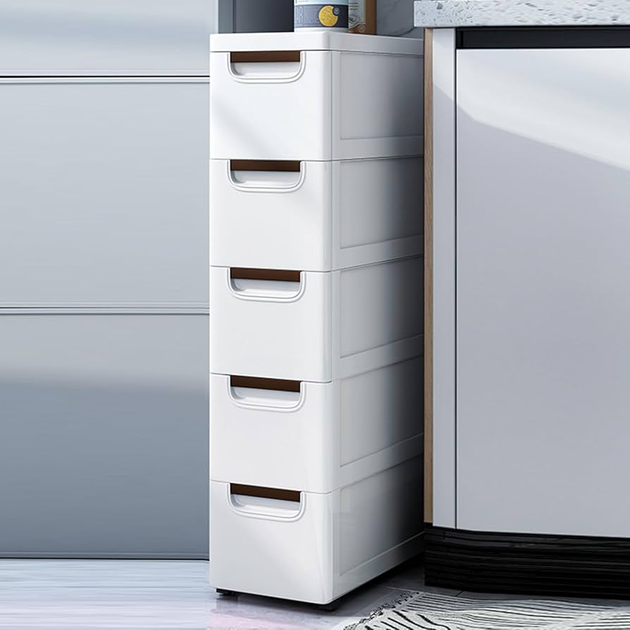 Amazon.com: ILWorkTLs 5 Drawers Narrow Slim Plastic Storage